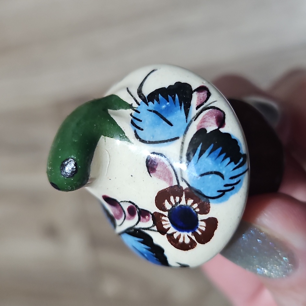 Vintage Mexican Tonala Ceramic Glazed Koi Fish Toucan Frog On Mushroom Figurines - Picture 14 of 16